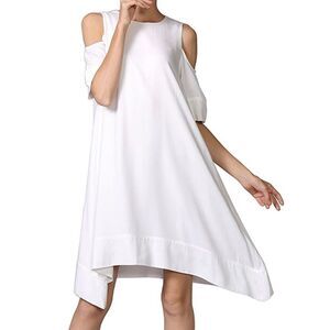 YuLinGe White Chiffon Trapeze Dress Size 10